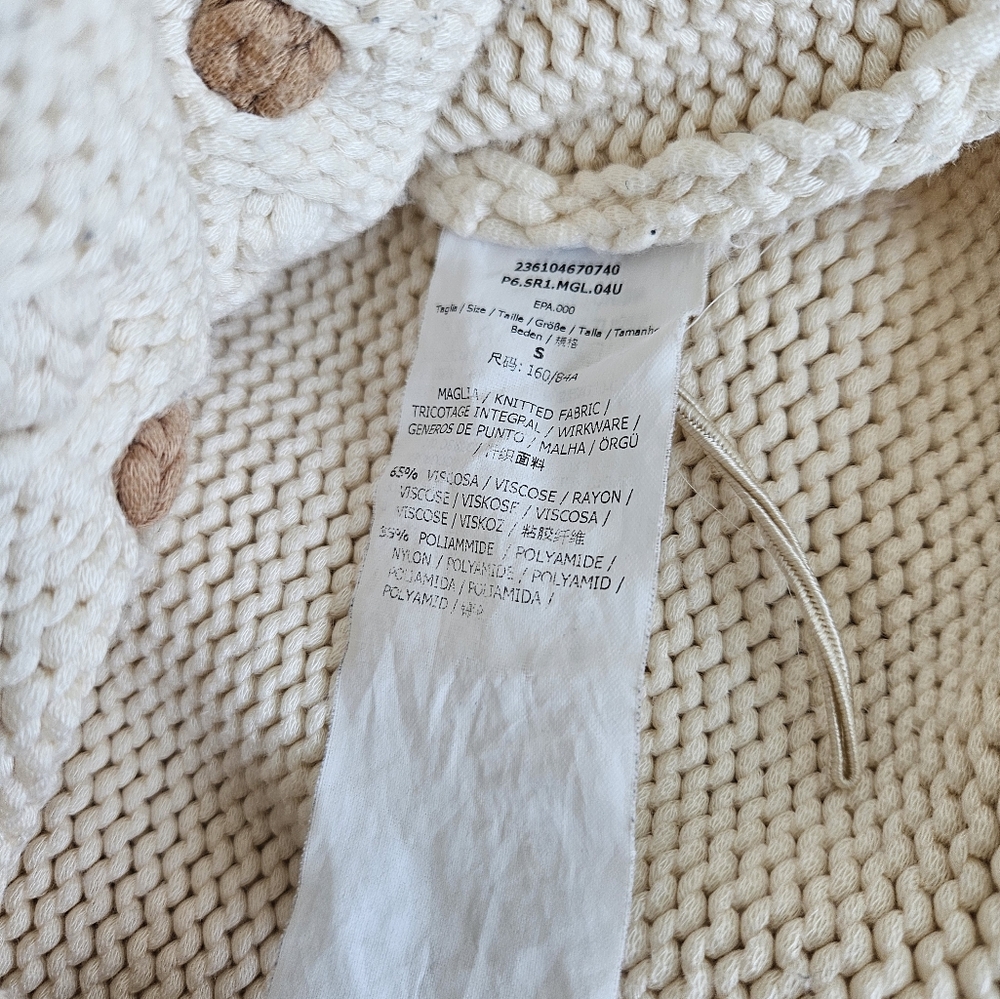 SPORTMAX Gatti Cream And Brown Chunky Braided Cableknit Sweater - Picture 6 of 10